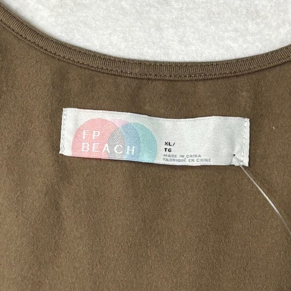 Free People Beach Easy To Love Crop Top in Brown Womens Size XL - Picture 4 of 8